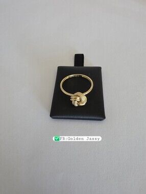 18K Real Gold Knot Ring 6.5